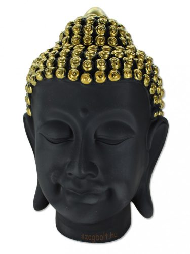 Buddha fej, gyanta figura 19 cm x Ø 13 cm