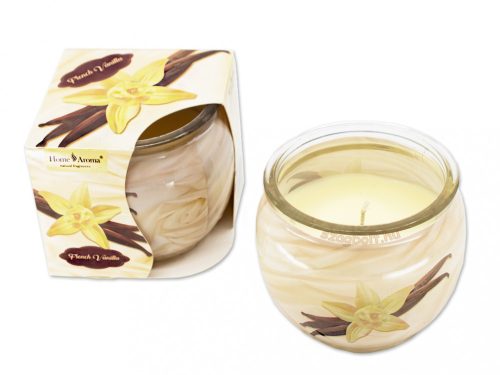 Illatmécses  francia vanília (french vanilla) üvegpohárban