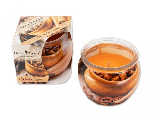 Illatmécses  téli fűszer (winter spice) üvegpohárban