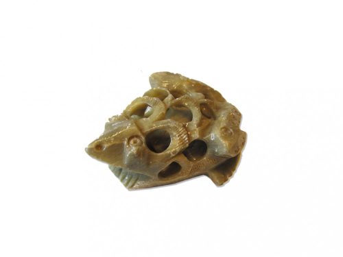 Zsírkő áttört, béka a békában 6 x 4 cm, utolsó darabok (készleten: 1 db)