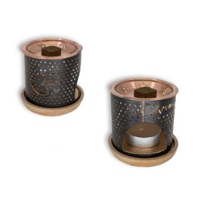   Aromafume füstölőkocka égető, kör, Om, +1 db ajándék kocka