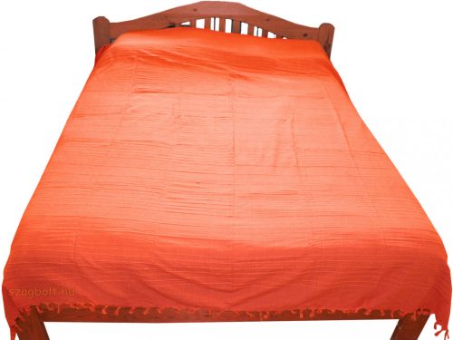Ágytakaró csíkos, szőttes, narancssárga (1,08kg) 220 x 250cm