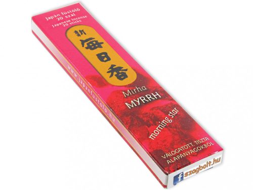 Mirha /Myrrh Morning Star/ Japán 20 szálas füstölő (12 cm)