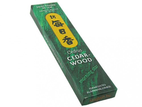Cédrus /Cedar Morning Star/ Japán 20 szálas füstölő (12 cm)
