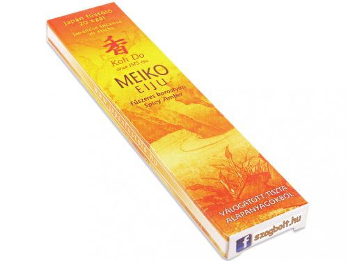 Fűszeres Borostyán /Meiko Eiju, Koh Do/ Japán 20 szálas füstölő (12 cm)