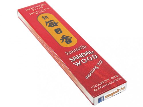 Szantálfa /Sandalwood Morning Star/ Japán 20 szálas füstölő (12 cm)