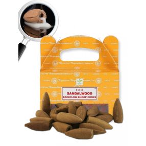   Kúp visszafolyó-backflow füstölő Szantálfa-Sandalwood Satya 24 db-os