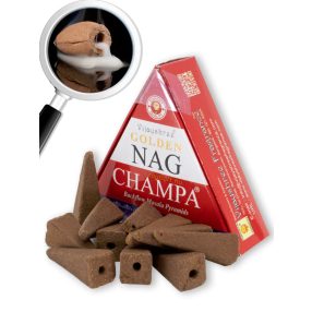    Kúp visszafolyó-backflow füstölő, Nag Champa /Nag Champa/ Vijayshree Golden 10 db-os