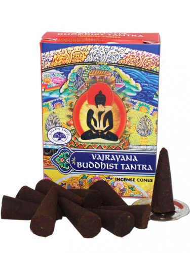 Kúp füstölő Vajrayana Buddhista Tantra Green Tree masala 10 db-os