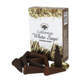   Kúp füstölő Fehér Zsálya-White Sage-Green Tree masala 10 db-os