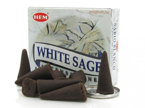 Kúp füstölő Fehér Zsálya /White Sage/ Hem 10 db-os