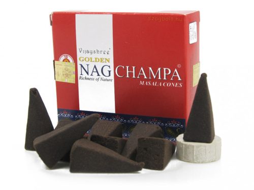 Kúp füstölő Nag Champa /Golden Nag Champa/  Vijayshree masala 10 db-os
