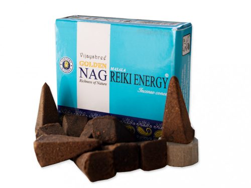 Kúp füstölő Vijayshree, Reiki Energia - Golden Nag Reiki Energy masala 10 db-os 