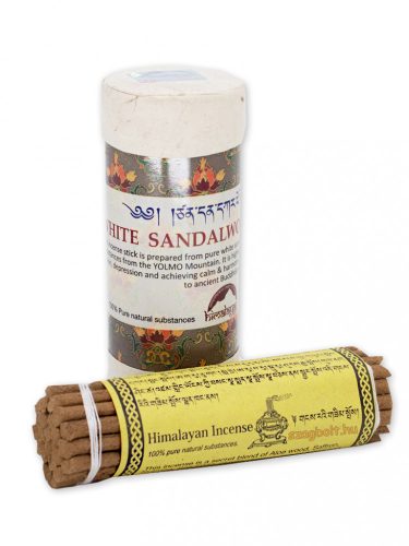 Nepali füstölő hengeres kicsi White Sandalwood 37 db-os 9,3 cm