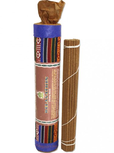 Nepali füstölő, hengeres nagy, Relaxation (Healing Blend) 37 szálas 21 cm