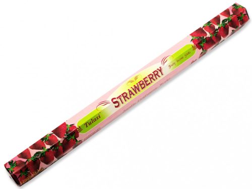 Óriás füstölő, Eper-Strawberry, Tulasi 10 szálas, 40 cm Készleten: 6 db
