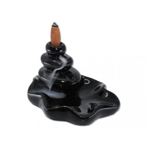   Visszafolyó - Backflow kúp füstölőtartó kerámia, nagy kövek 12,5 cm 
