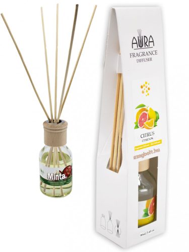 Aura diffúzor, pálcikás  90 ml illatosító, Citrus illóolajjal Készleten: 2 db