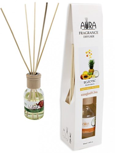 Aura diffúzor, pálcikás  90 ml illatosító, egzotikus illóolajjal Készleten: 1 db