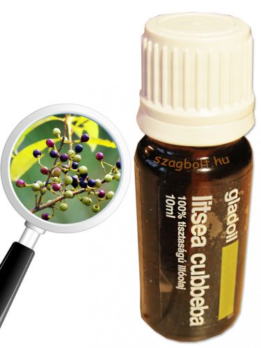 Litsea Cubbeba 100% tisztaságú illóolaj, 10 ml (Gladoil-Fleurita) Raktáron: 6 db