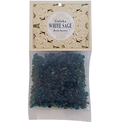 Goloka gyanta, Fehér Zsálya-White Sage, zacskós, 30g